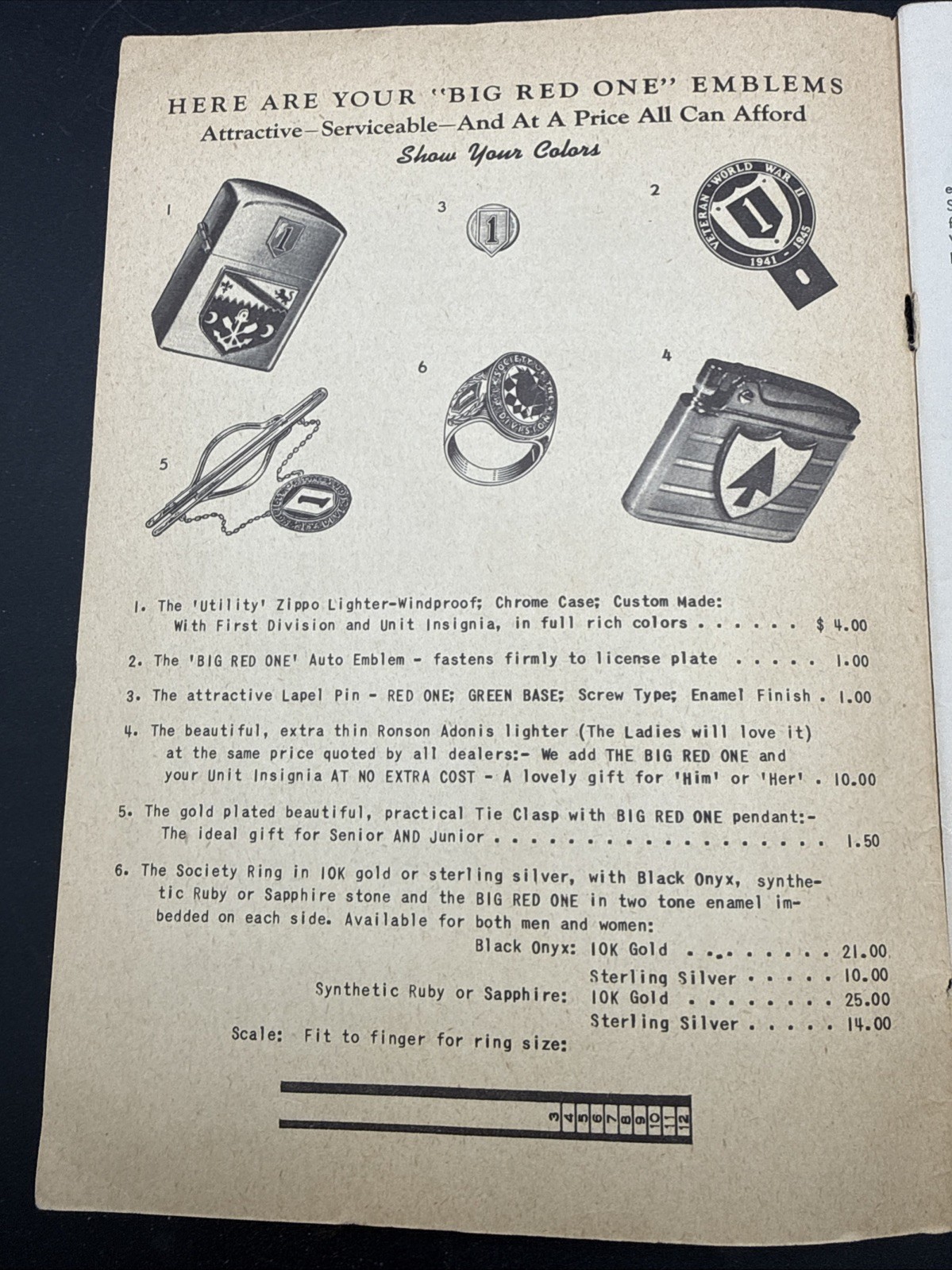 Vintage 1st Infatnry Division Bridgehead Sentinal Oct. 1951 booklet Big Red One