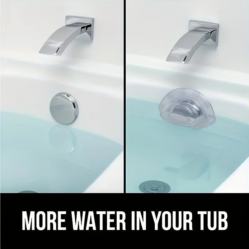 Bathtub Overflow Drain Cover Stopper Strong Suction Deeper Bath Water Seals Plug