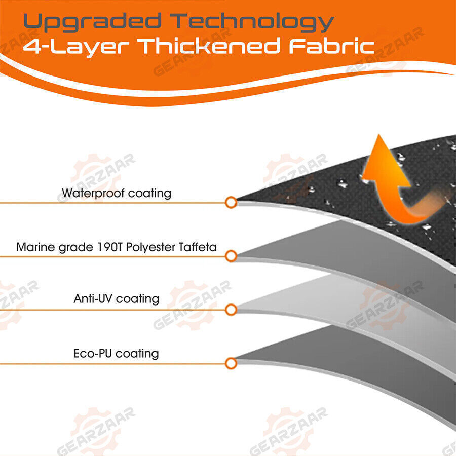 Full Car Cover Waterproof All Weather Protection Anti-UV Rain Snow Anti Scratch