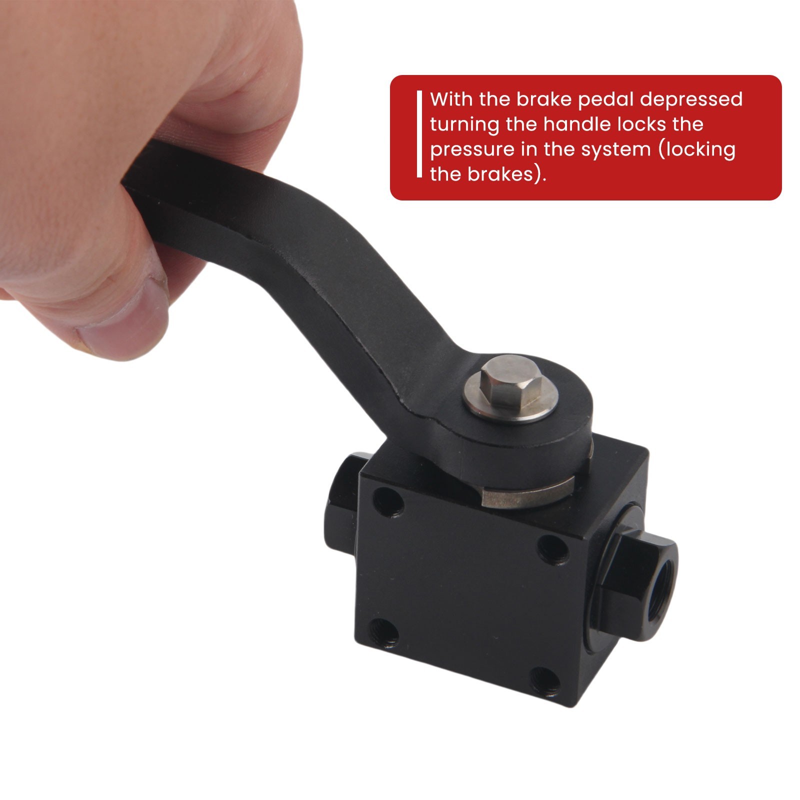 1/8" NPT Aluminium Brake Line Lock Fuel Shut Off Valve for hydraulic brake line