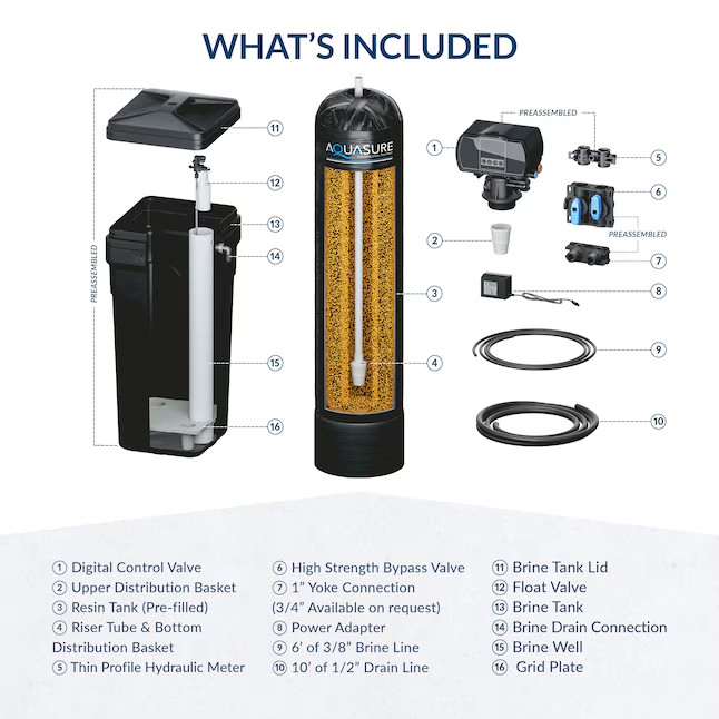 AQUASURE 32000 Grain Harmony Water Softener and Whole House Filtration System