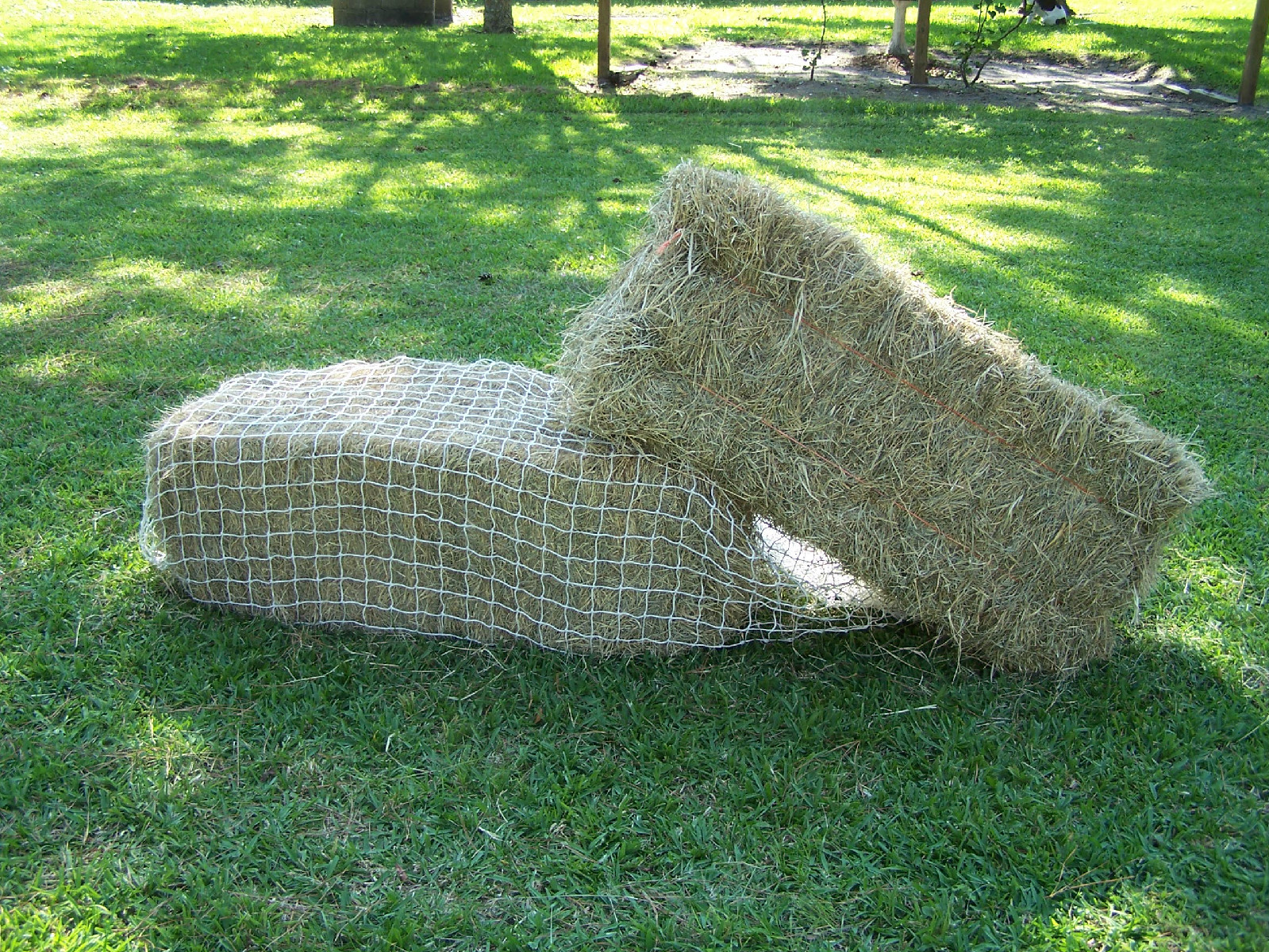 10' x 8' WHITE SQUARE NET NYLON HORSE HAY NETTING 2" #42 400 LB TEST BALE NETS