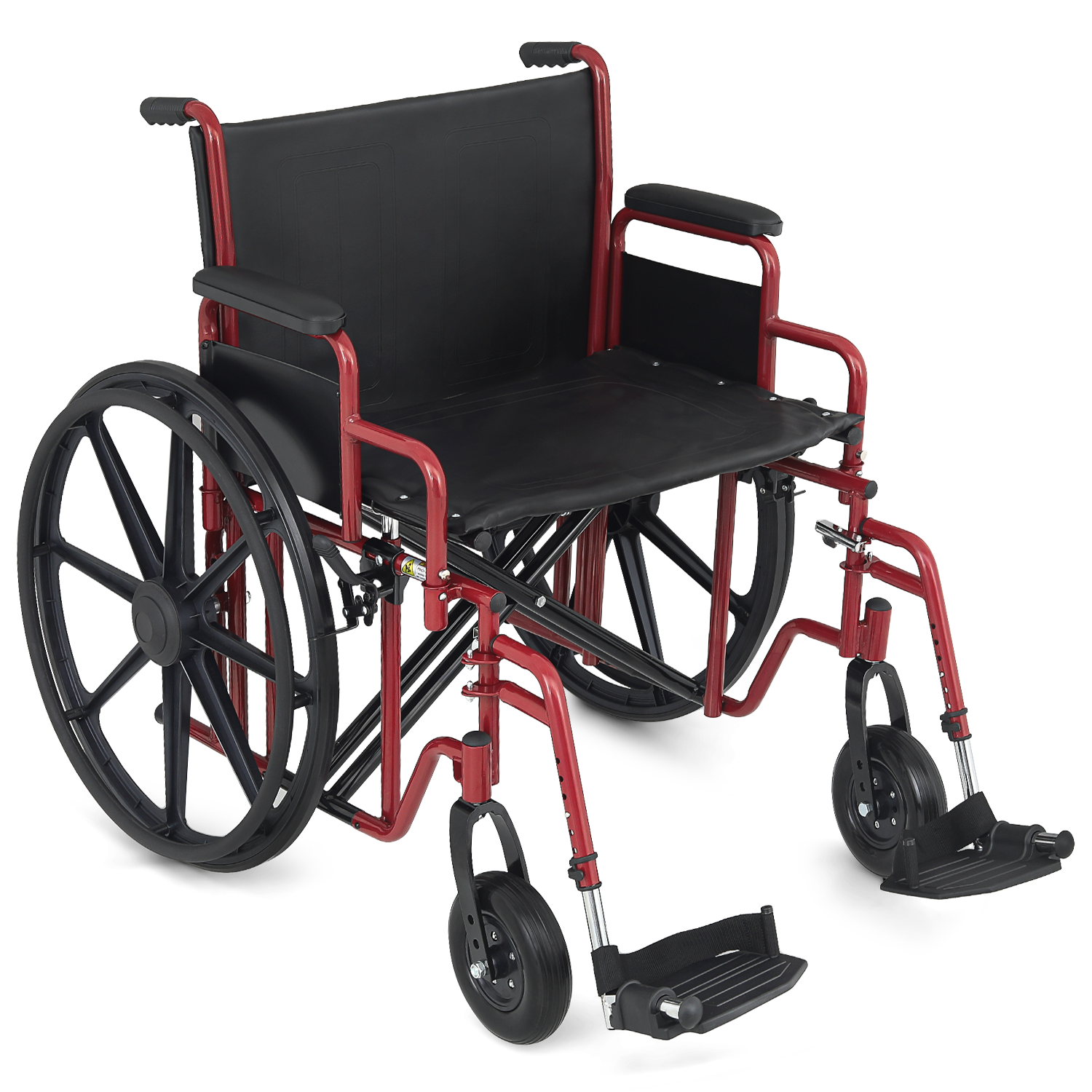 [FDA APPROVED]Foldable Manual Medical Economy Wheelchair w/Adjustable Foot Rest