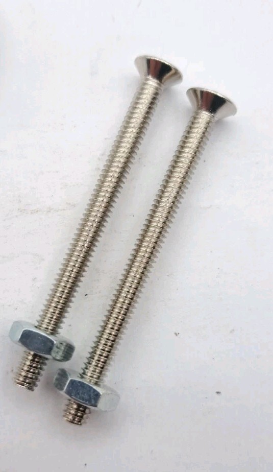 Reproduction Hoosier Cabinet Knobs Nickel Plated Drawer Door Pulls Hardware Pair