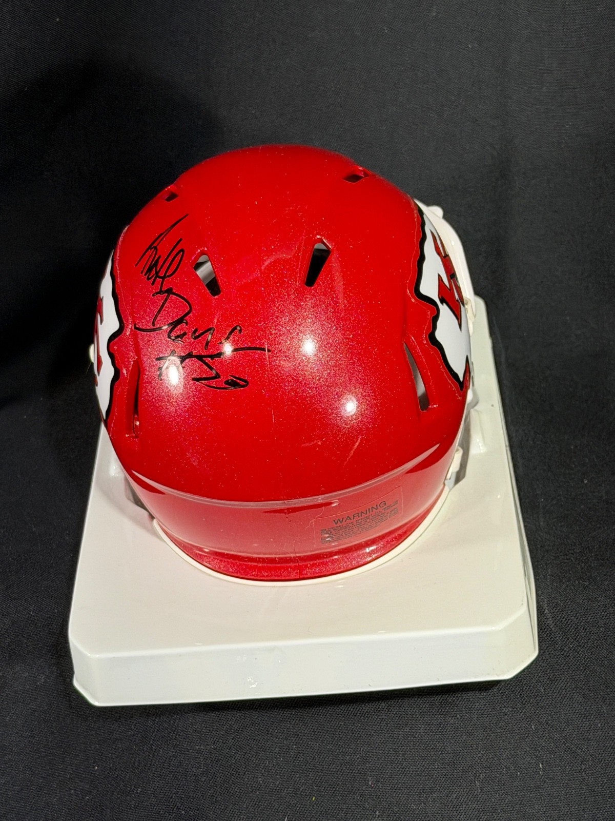 Chiefs Mini Helmet in Case signed by Anthony Davis