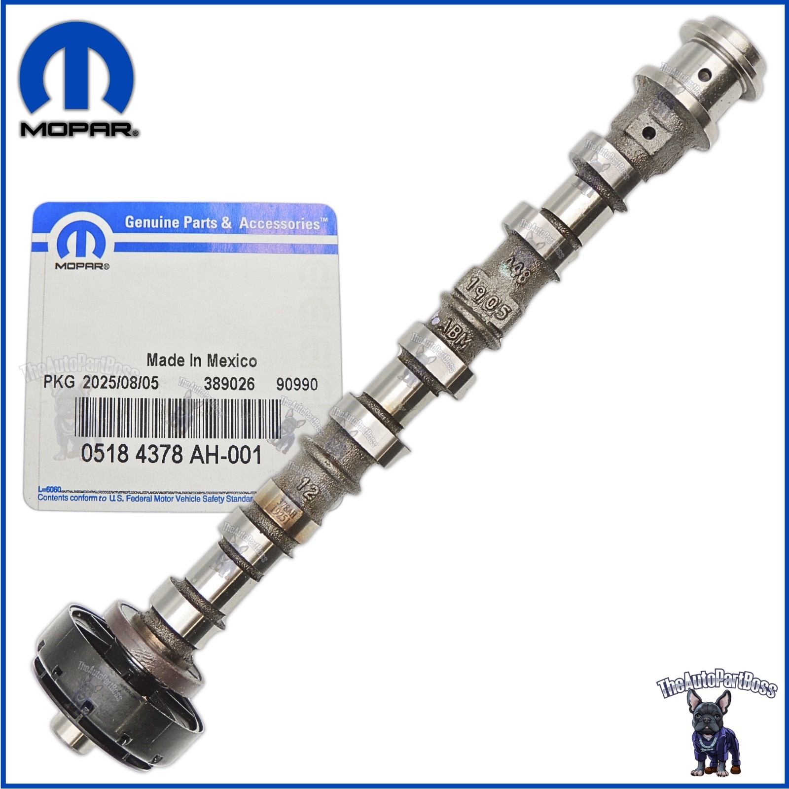 Exhaust Camshaft, Right Side OEM Mopar 05184378AH 5184378AH
