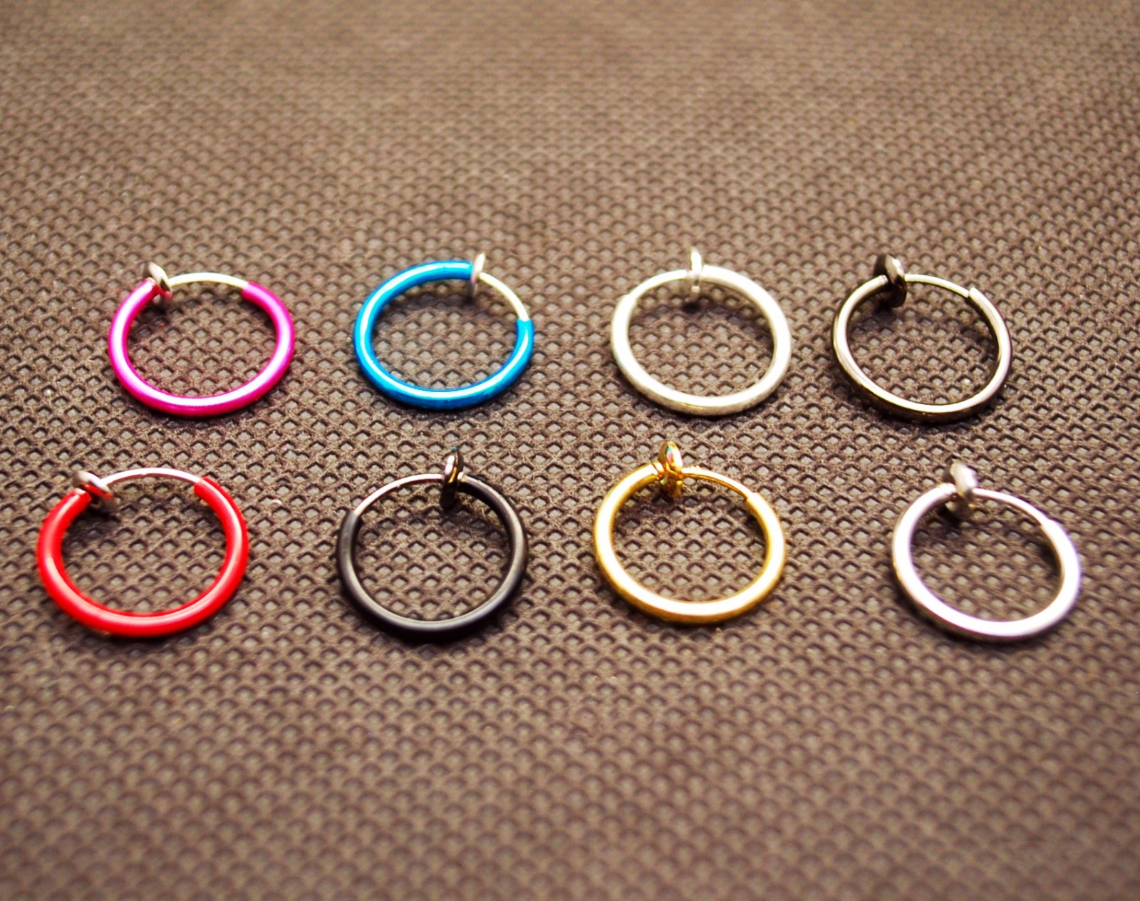 Clip-On Spring Action Non-Piercing Fake Septum Lip Cartilage Nose Tragus Ring
