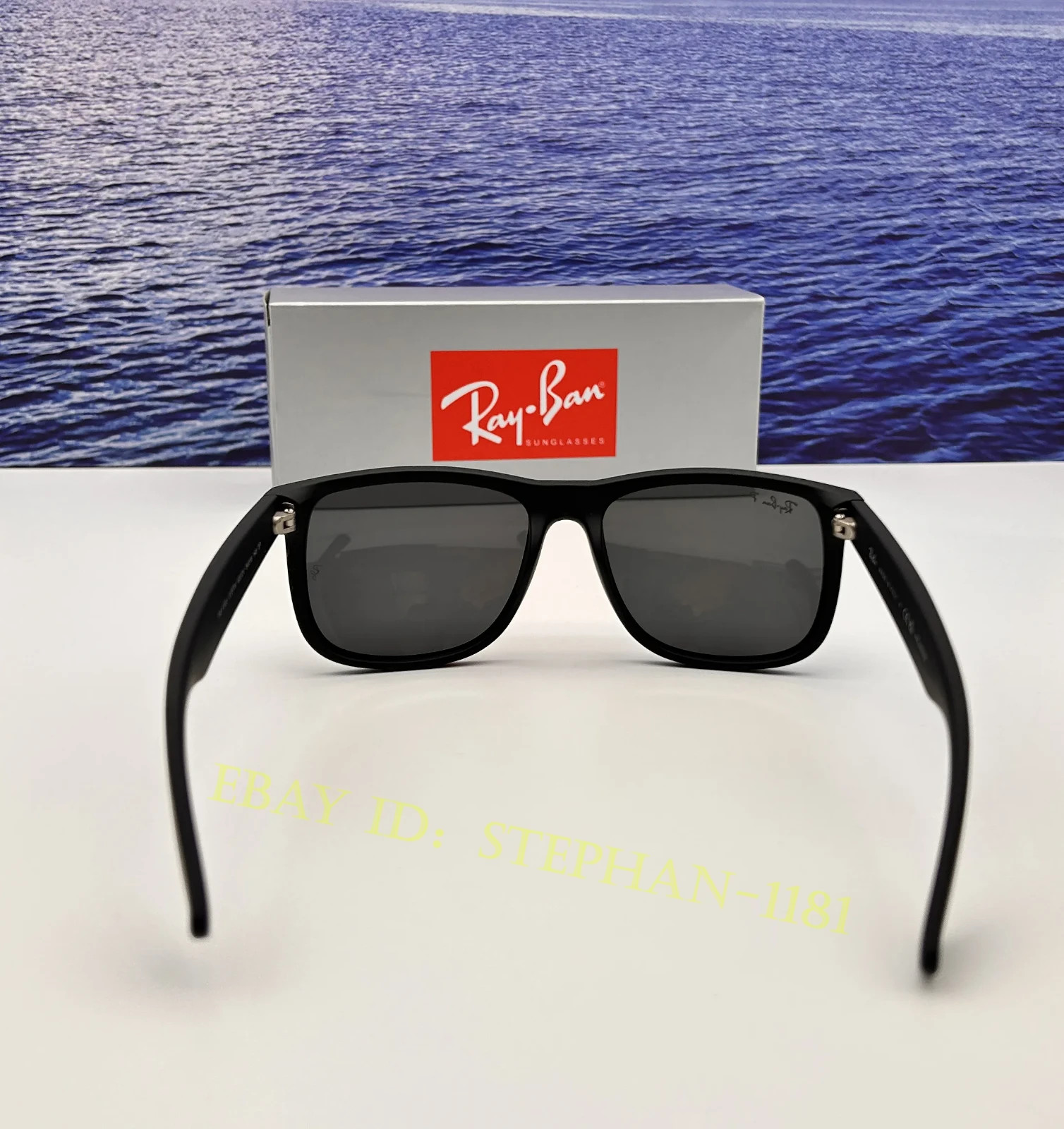 Ray-Ban Justin RB4165 622/2V Polarized Sunglasses Matte Black Grey Lens 54mm