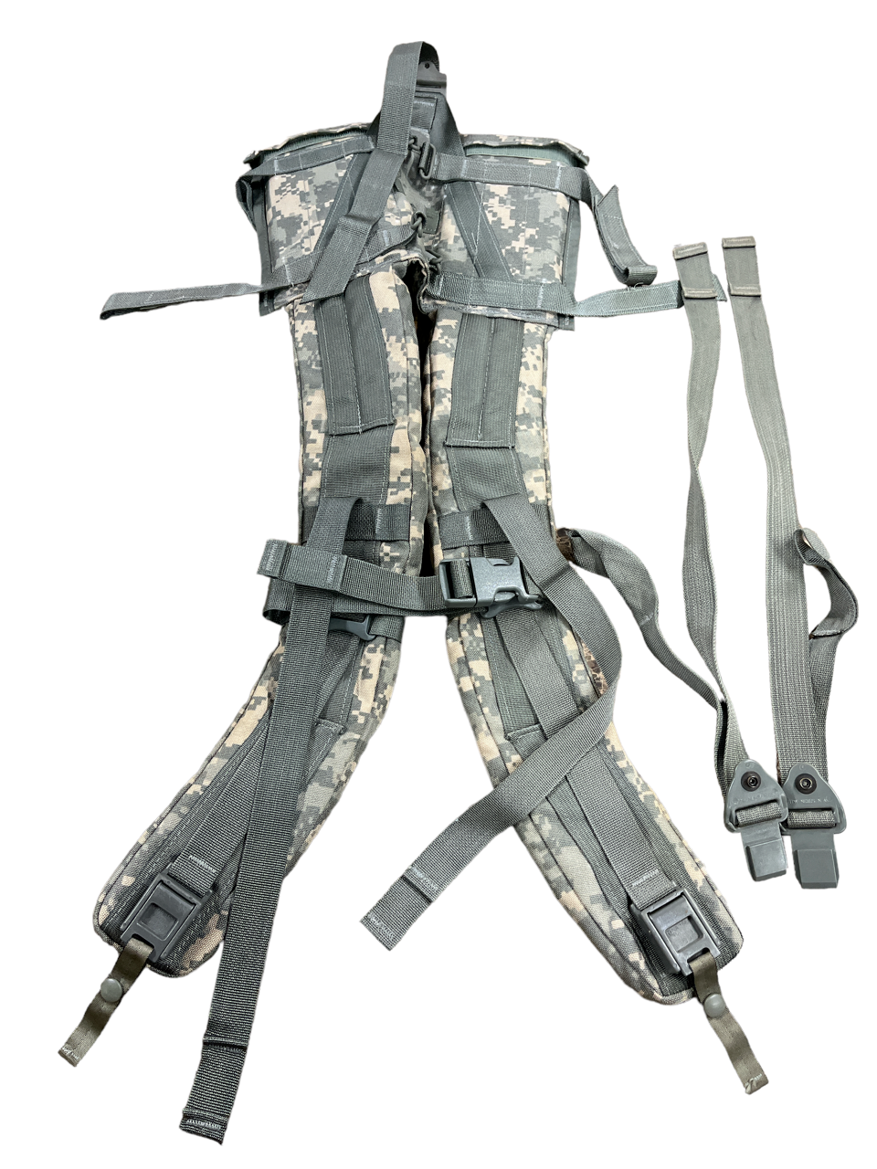 US MILITARY MOLLE ENHANCED SHOULDER STRAPS with QR STRAPS ACU For LARGE RUCKSACK