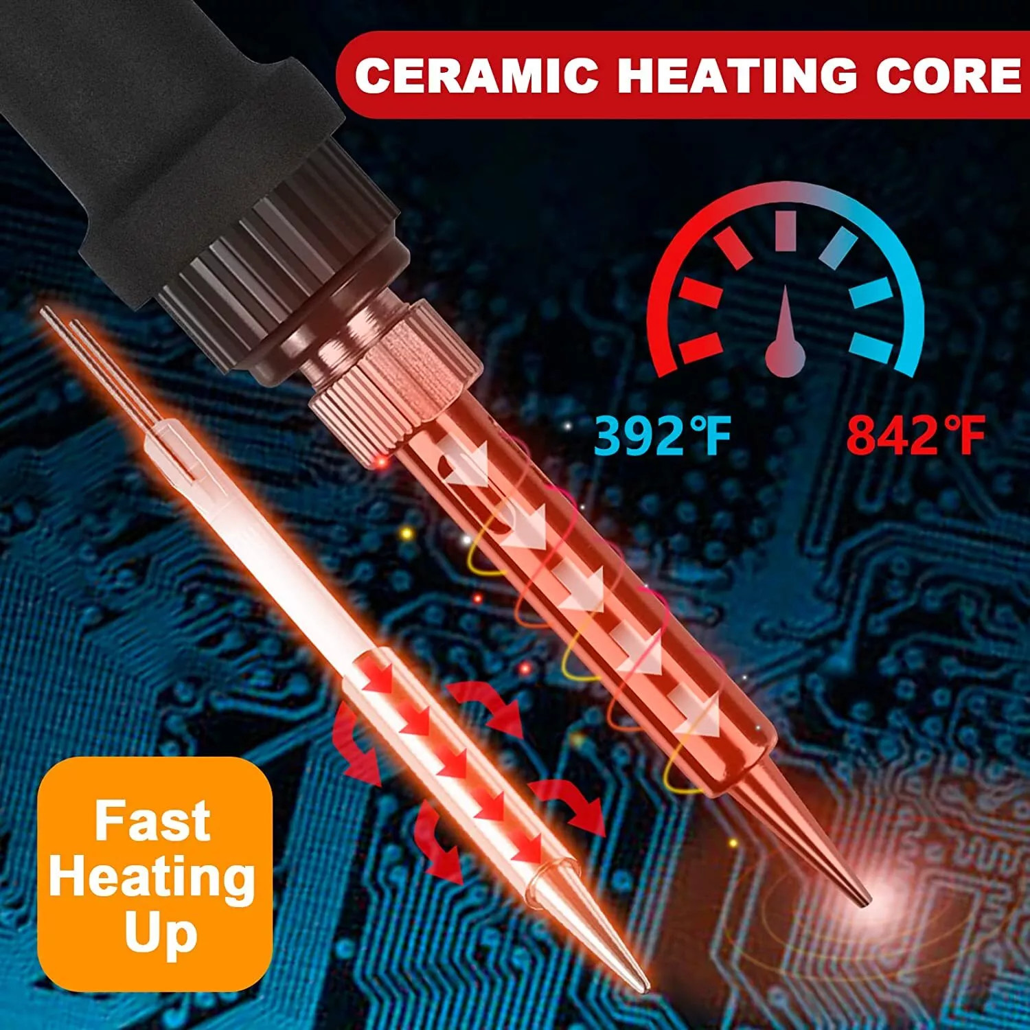 90W Digital Electric Soldering Iron Kit Tempe Adjustable Welding Tool Solder Gun