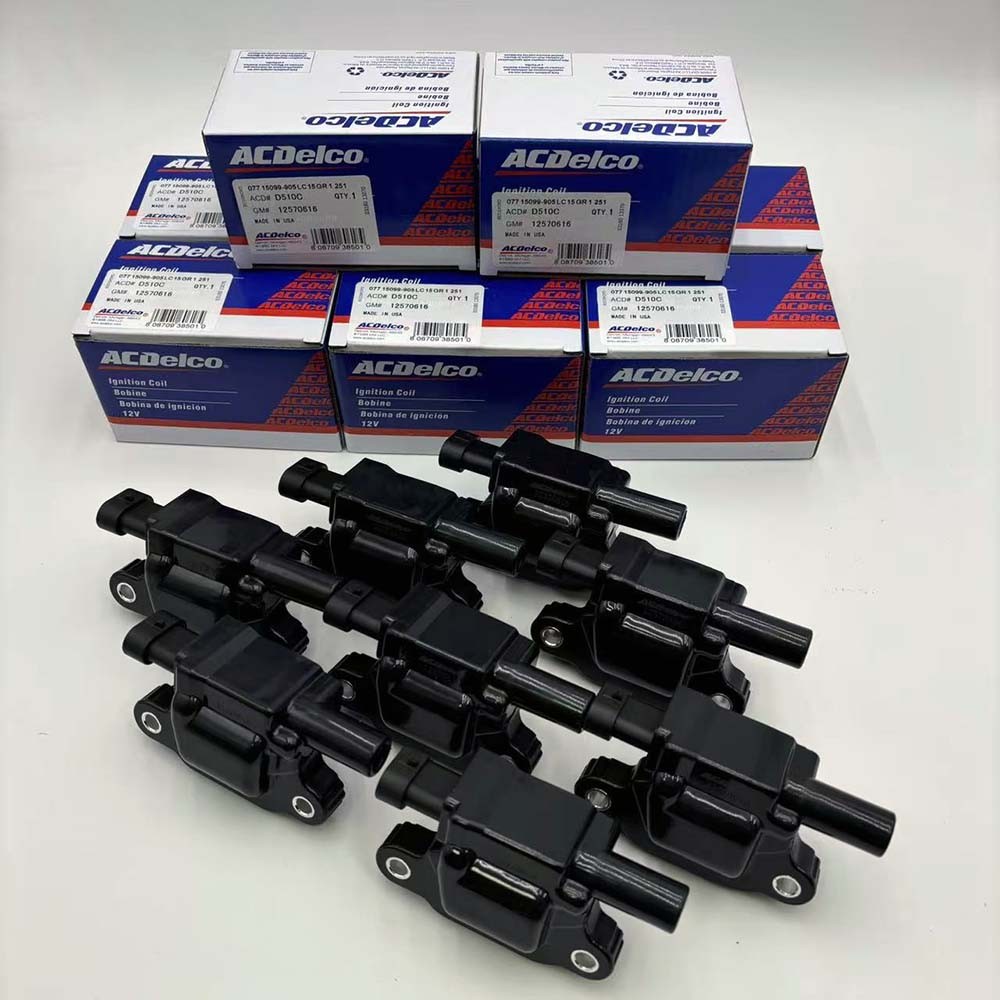 8PCS Genuine Ignition Coils D510C For Chevrolet GMC V8 12611424 12570616 UF413