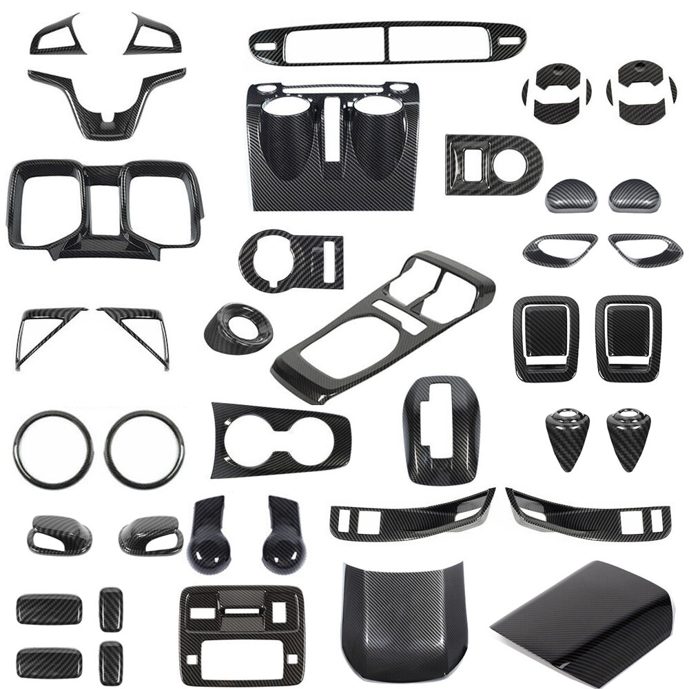 Carbon Fiber Interior Console Cover Trim Accessories For Chevy Camaro 2012-15