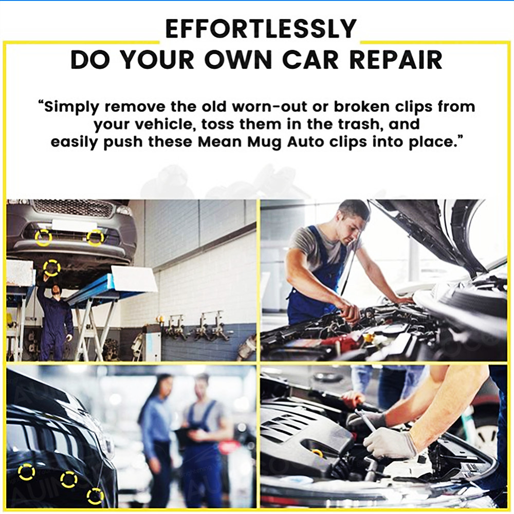 100PCS Retainer Clips Body Bumper Rivet Retainer Trim Molding Push Pin Clips Kit