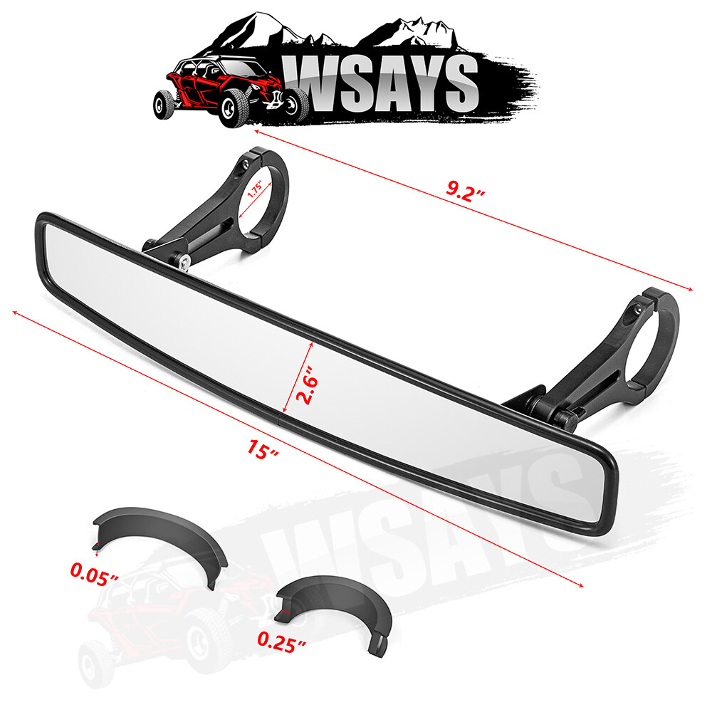 Fits Honda Pioneer 1000 1000-5 2016-2022 Rear-View Wide Center Side Mirrors Set