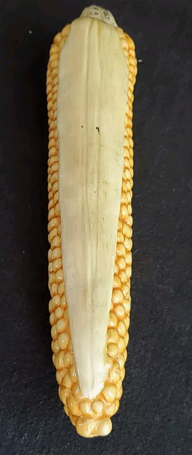 VTG MCM Signed ZACCAGNINI Majolica Italy Ceramic Sculpture Ear of Corn 10"