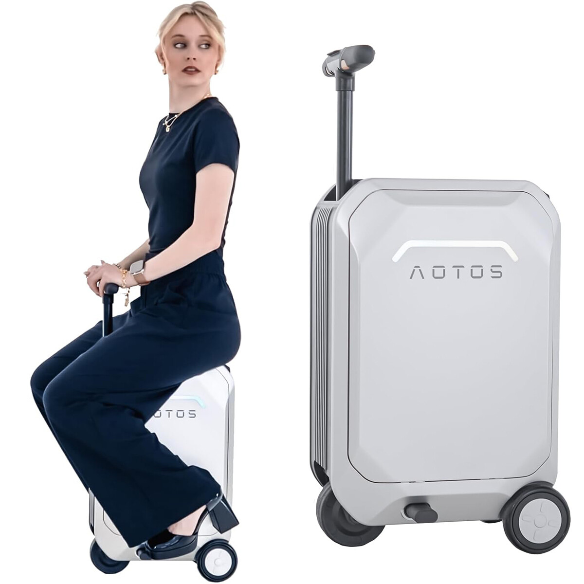 AOTOS 20" SMART RIDEABLE SUITCASES 31L ELECTRIC LUGGAGE SCOOTER FOR TRAVEL