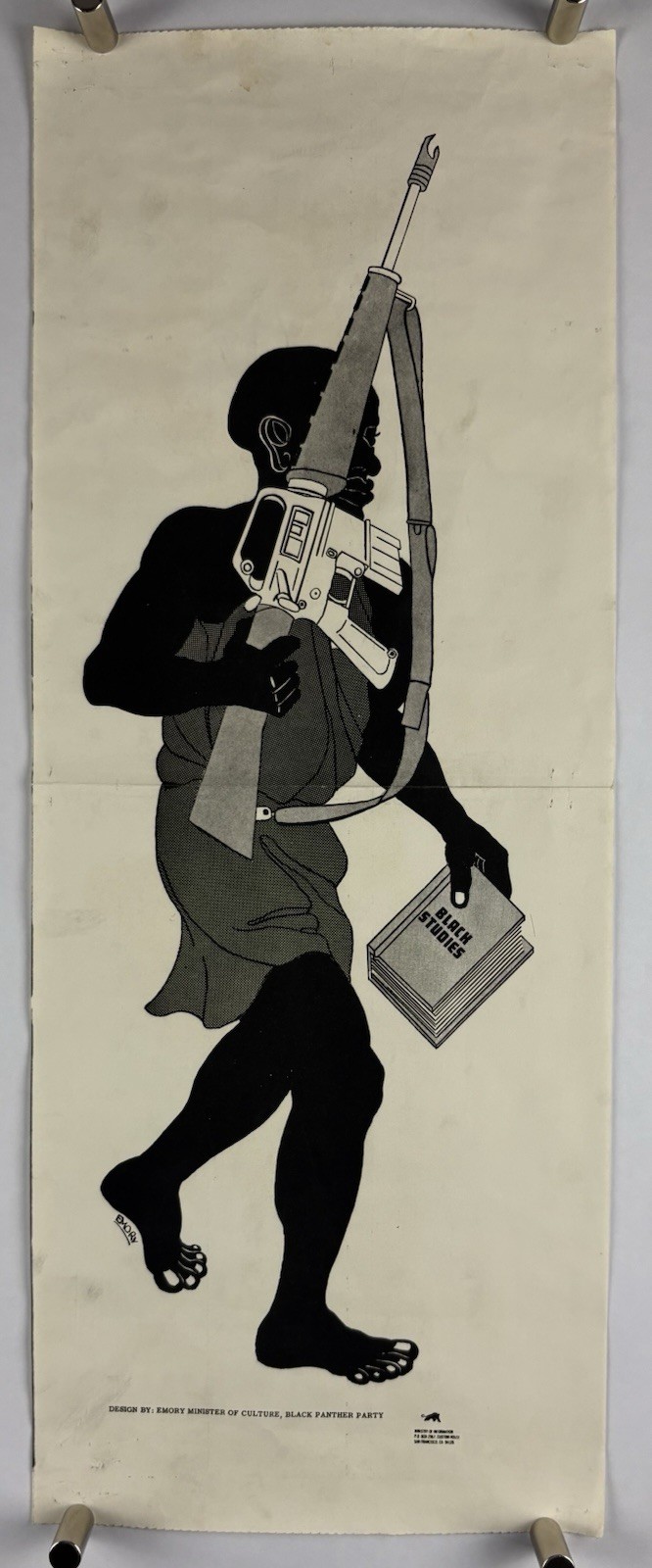 BLACK PANTHER PARTY Political Poster 1967 BPP Emory Douglas BLACK STUDIES Rifle