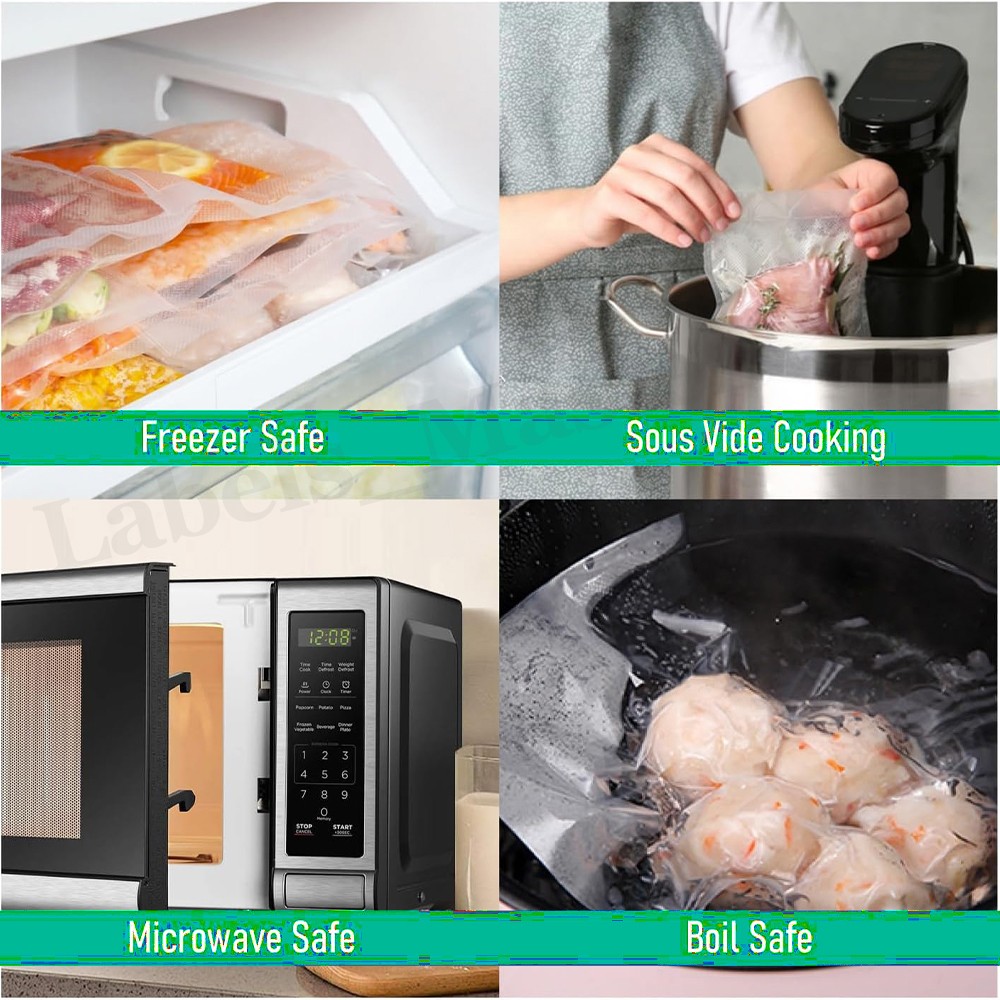 8"x50' Giant Rolls Vacuum Sealer Bags Embossed Food Saver Storage Bag BPA Free