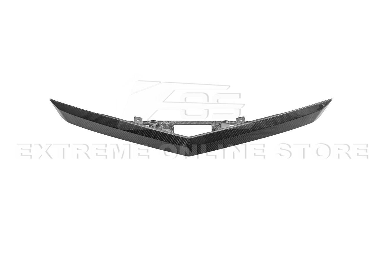 For 09-15 Cadillac CTS-V Coupe CARBON FIBER Rear Deck Lid Applique Trunk Insert
