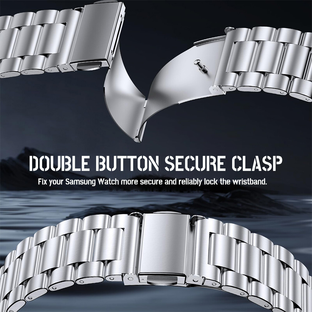 For Samsung Galaxy Watch 7 Ultra 47mm Stainless Steel Metal Band Strap Bracelet