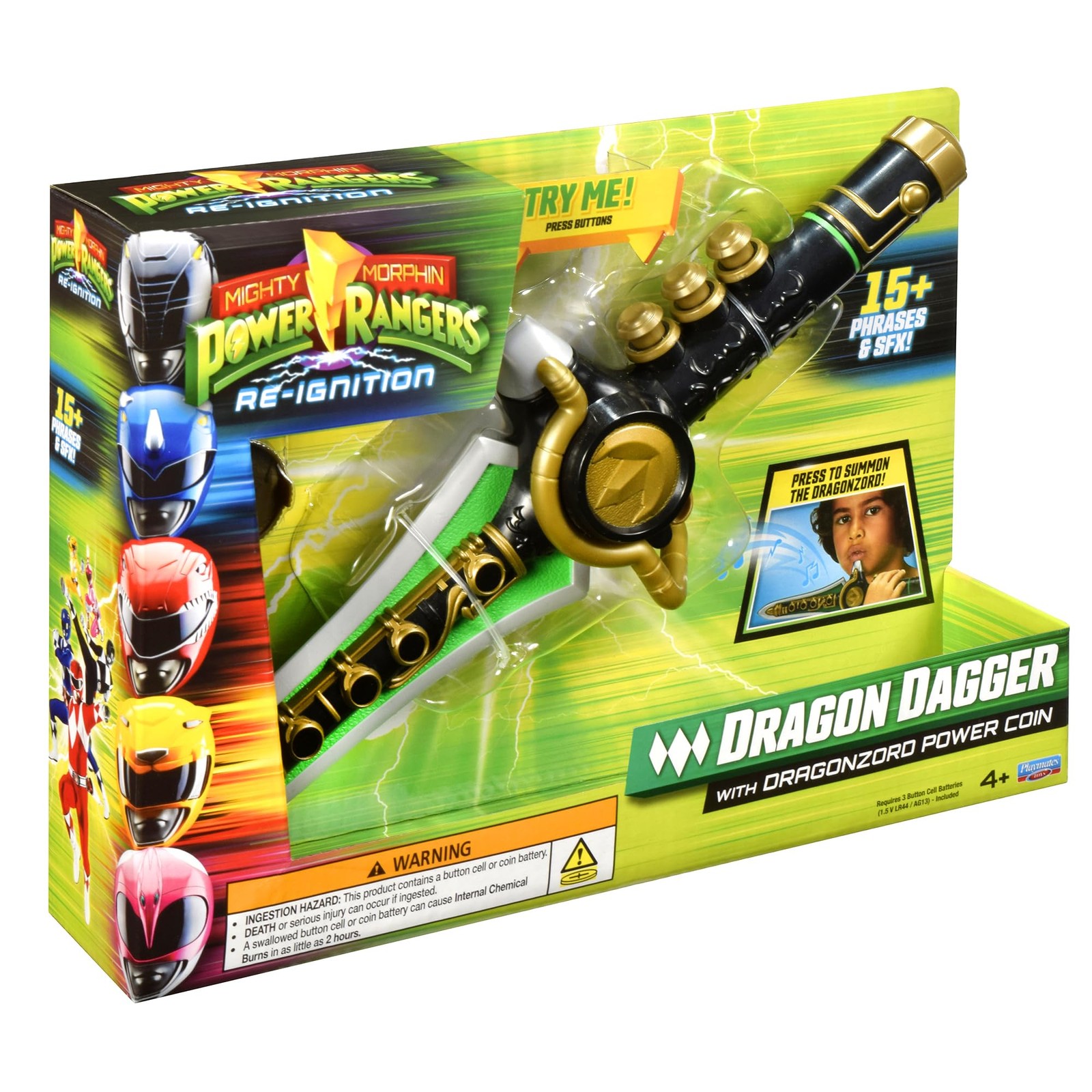 Mighty Morphin Power Rangers Dragon Dagger by Playmates 8.25 inches, Mixed