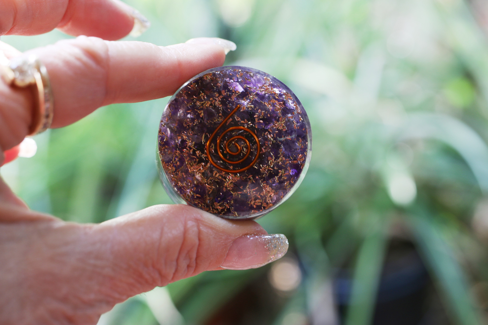 Amethyst Orgone Tower Buster 1.75" EMF Protection Energy Generator