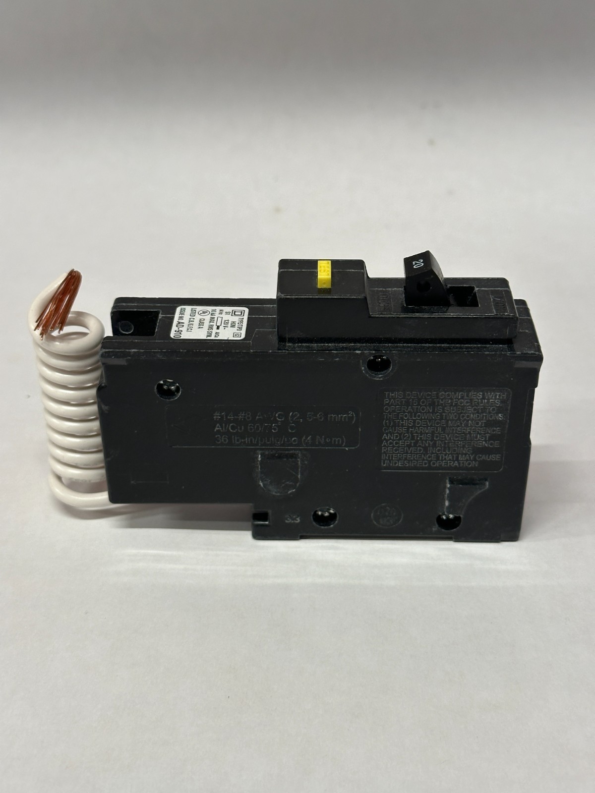 HOM120GFI Homeline, 20A, 1 pole, ground fault breakers (BOX of 10)