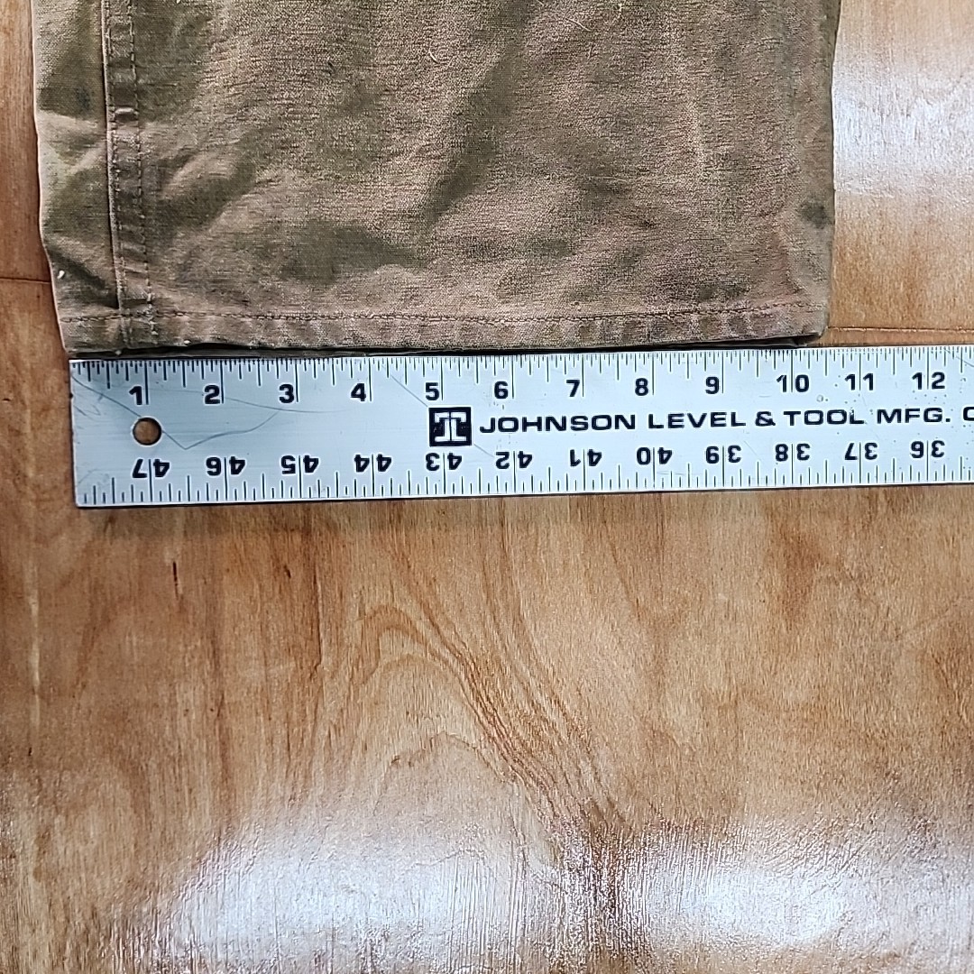 Vtg 40s Black Bear Brand Rain Tite Waxed Canvas Work Pants Button Fly Union Made