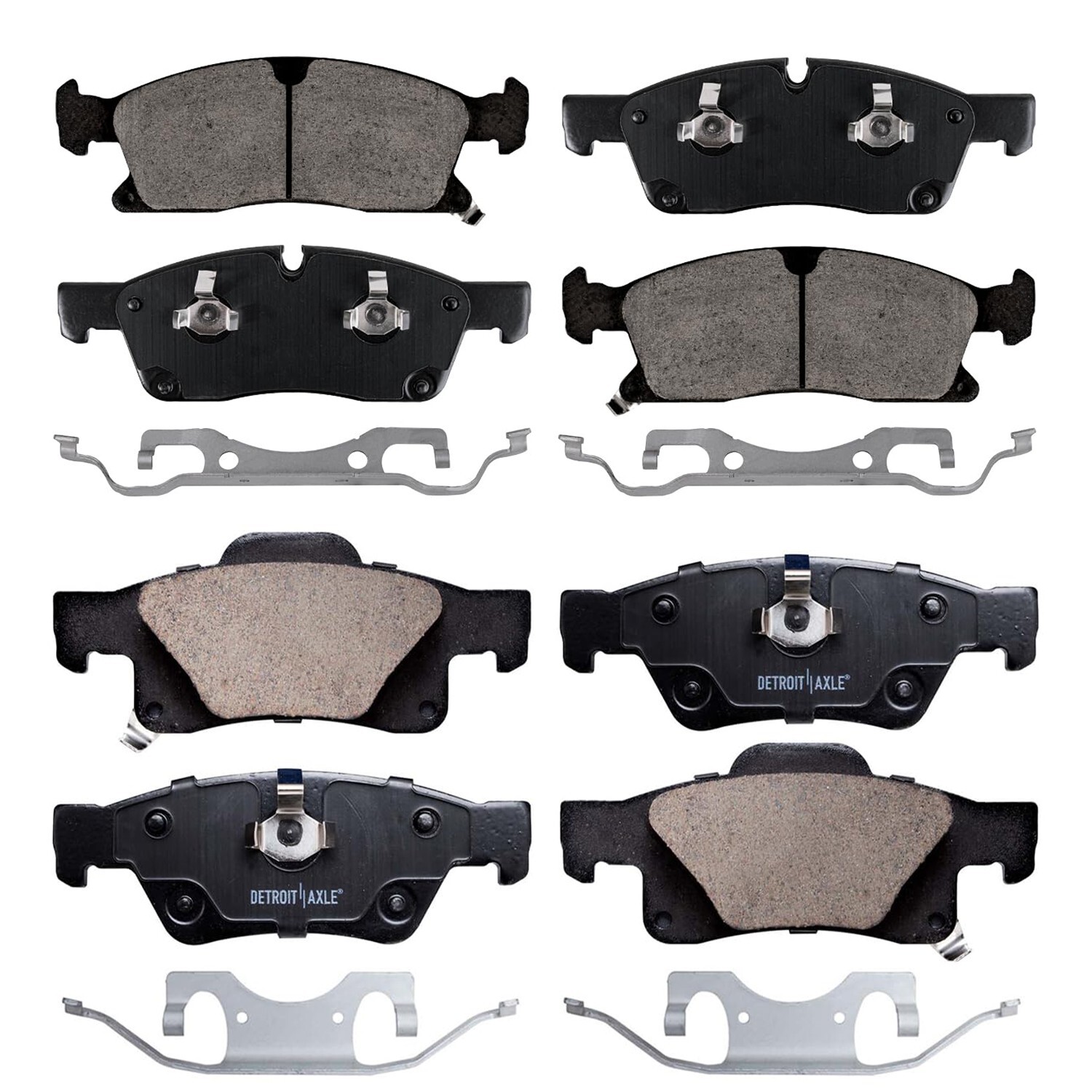 Front Rear Ceramic Brake Pads for 2011 - 2018 Dodge Durango Jeep Grand Cherokee