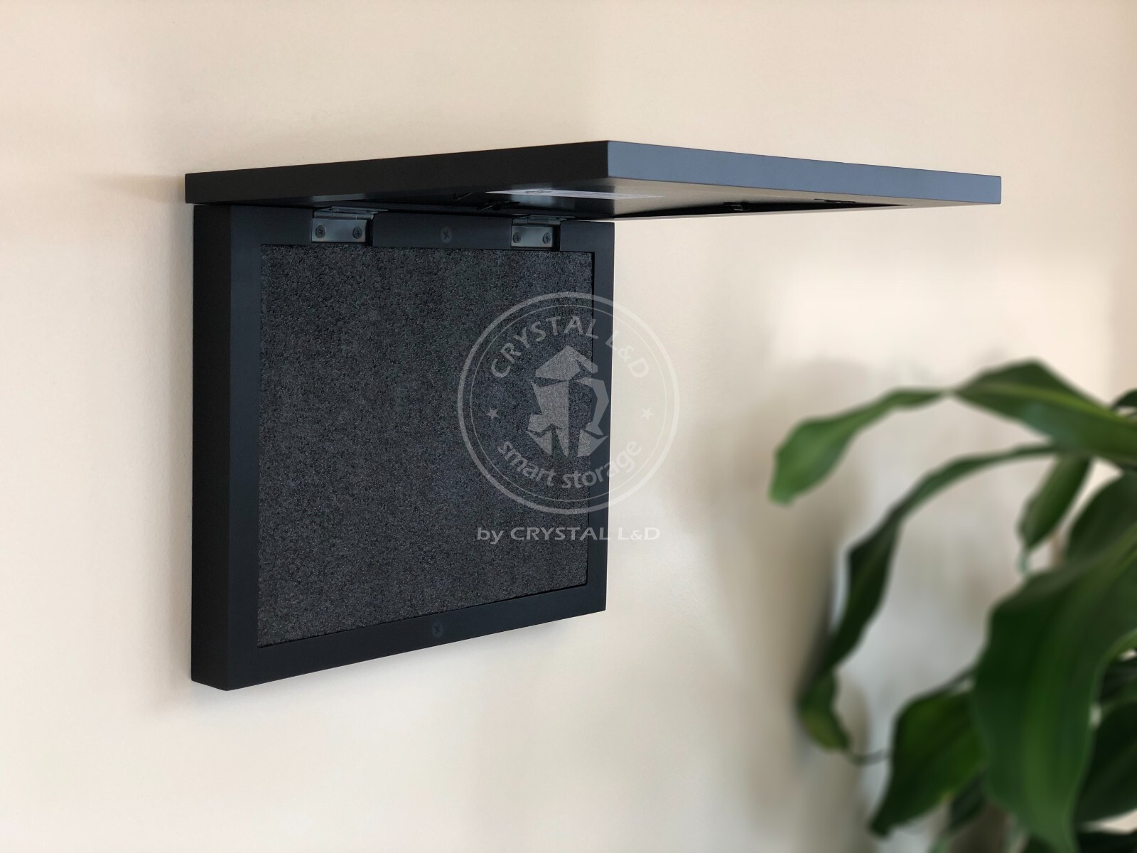 Hidden Storage Photo Frame for Gun and Valuables 13 in. x 11 in. / *BLACK*