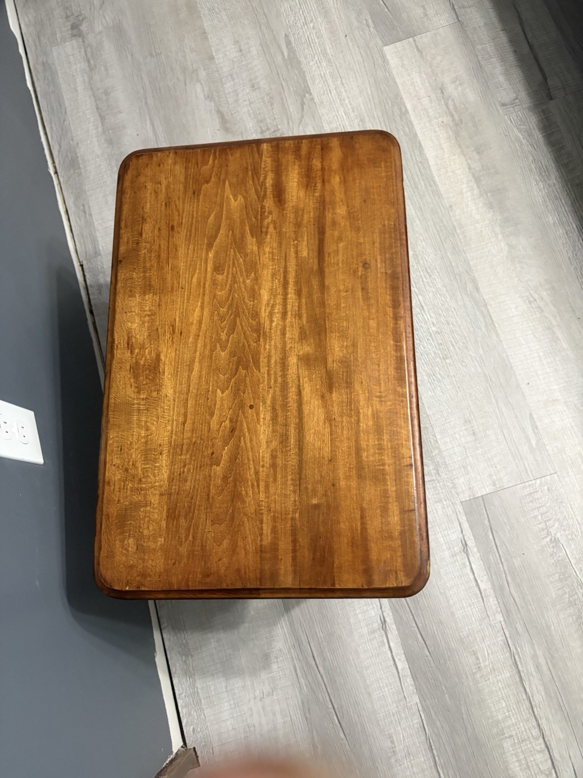 Antique Wood Childs Folding Table 24” X 16” & 16” High Solid Nice Table