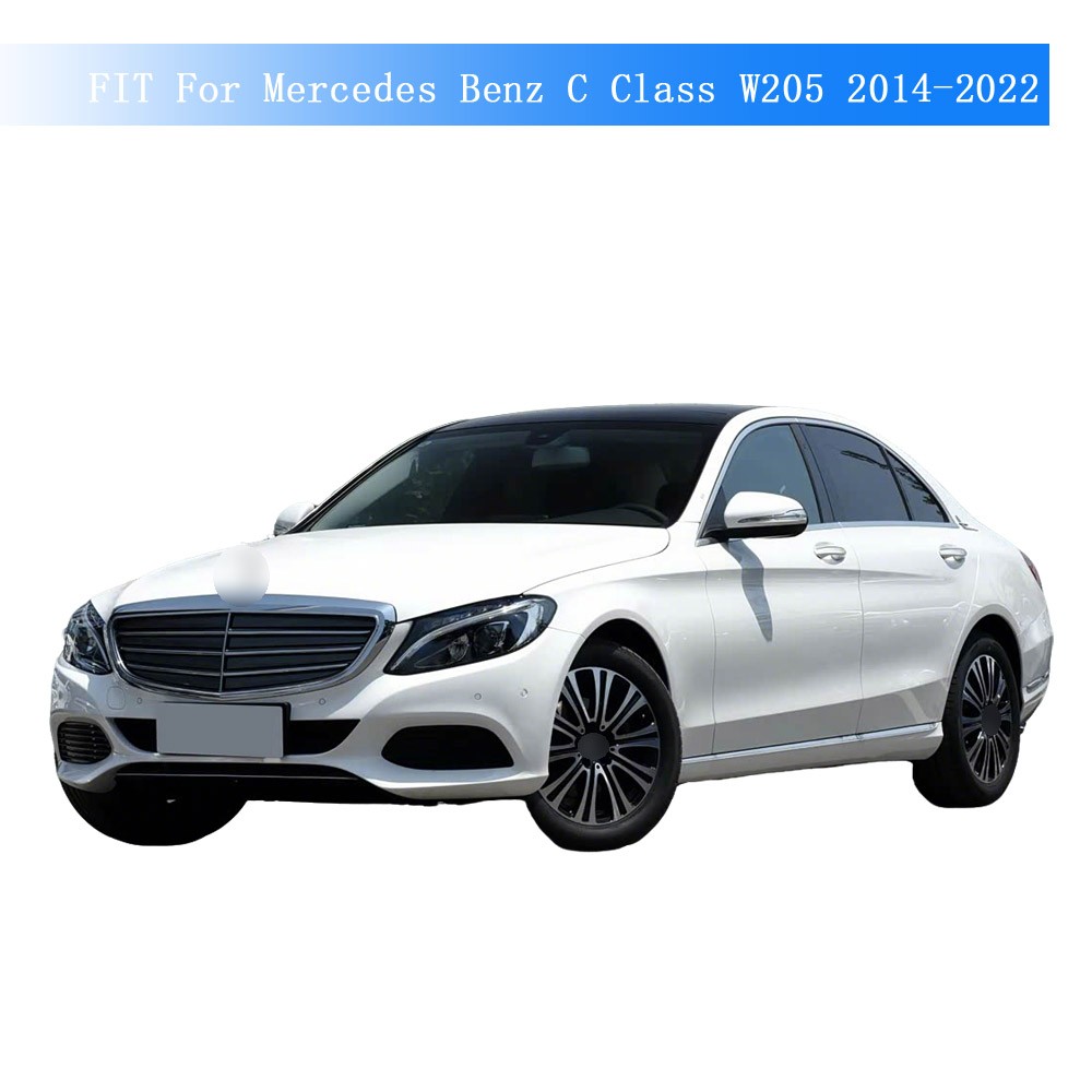 Glossy Black Chrome Delete Window Trims For Mercedes Benz C Class W205 2014-2022