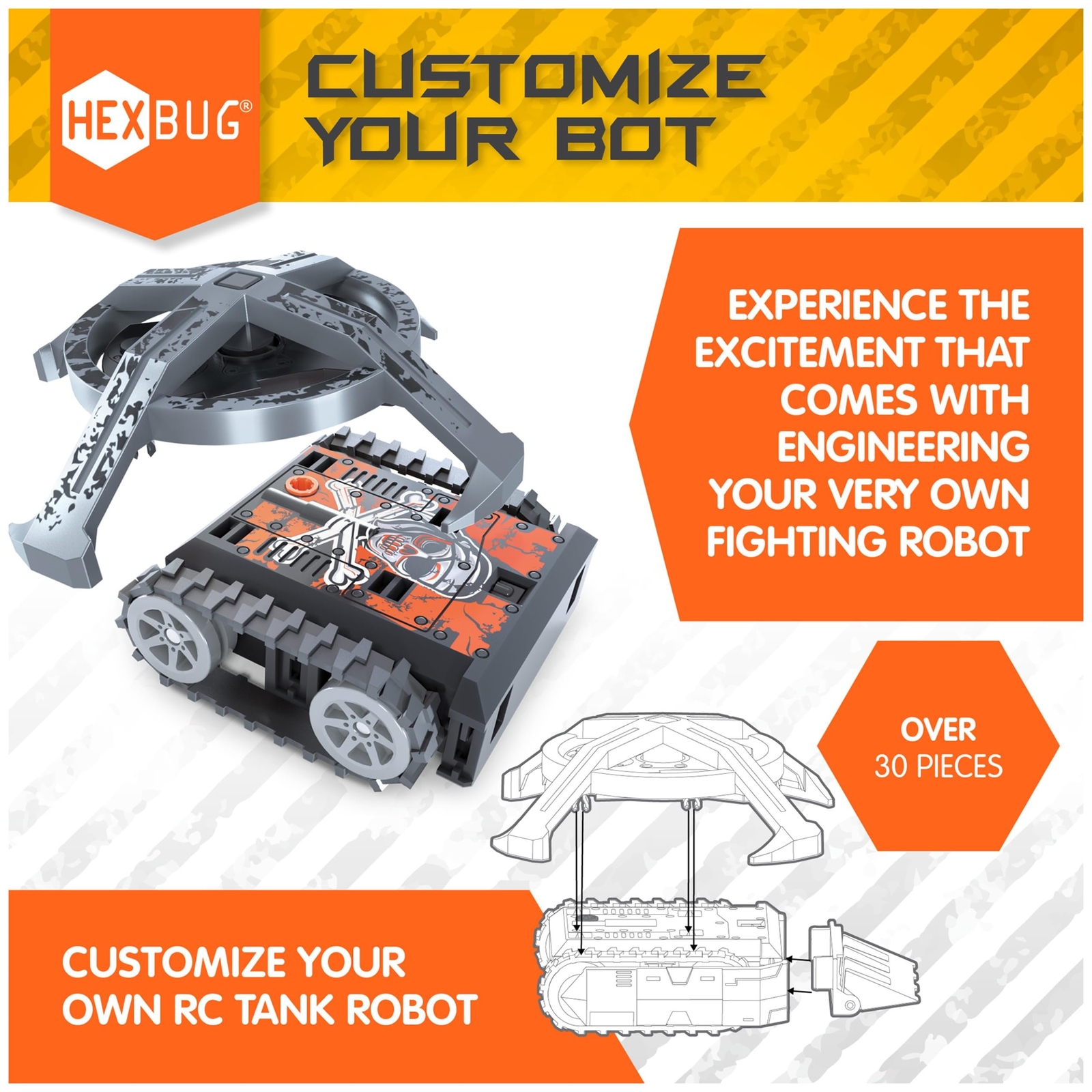 HEXBUG BattleBots Arena MAX, Multiplayer Robot Board Game for Kids, Remote...