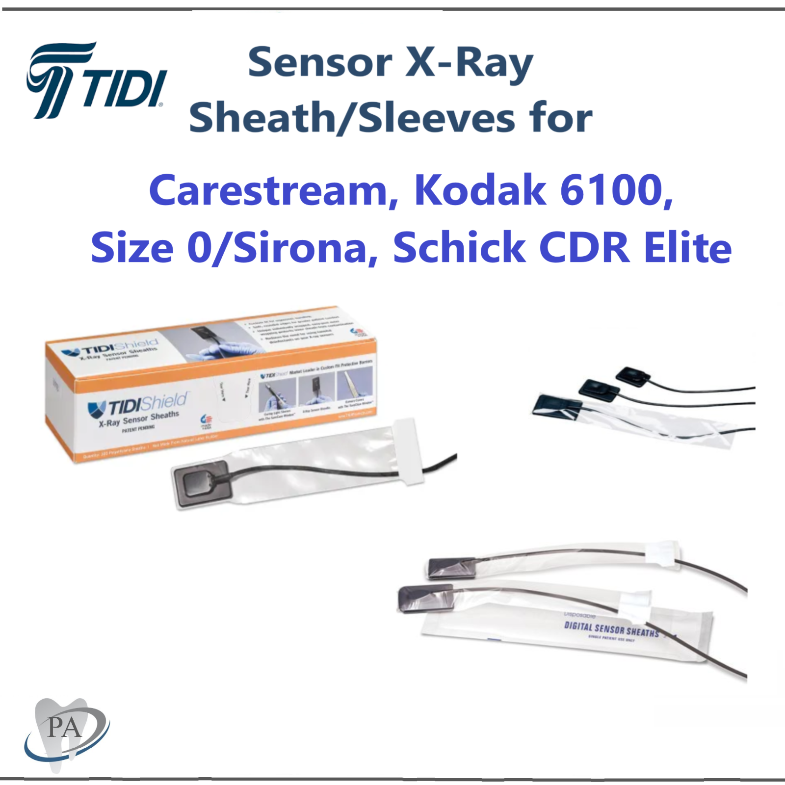 Dental Digital X-Ray Sensor Sleeve Sensor Carestream 6100 Kodak Size #0, 500/Bx