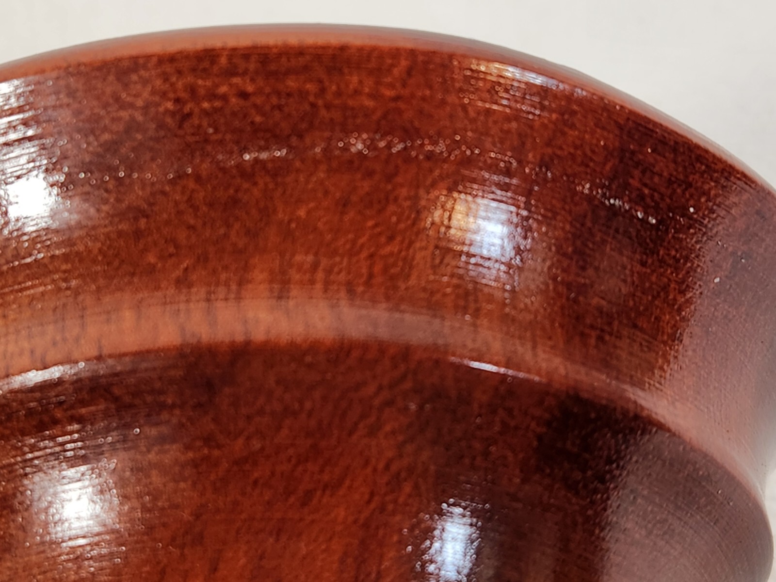 Peruvian Bloodwood Vase Satine Dark Red Handcrafted Folk Art 8'' Exotic RareWood