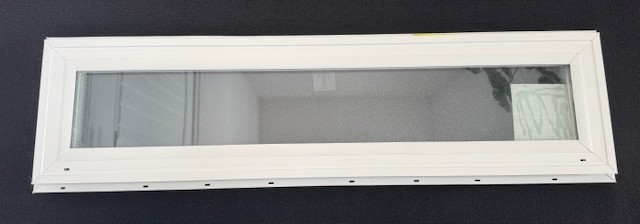 Made in the USA Kinro 36x8 Fixed Glass Double Pane Vinyl Window Obscured Glass