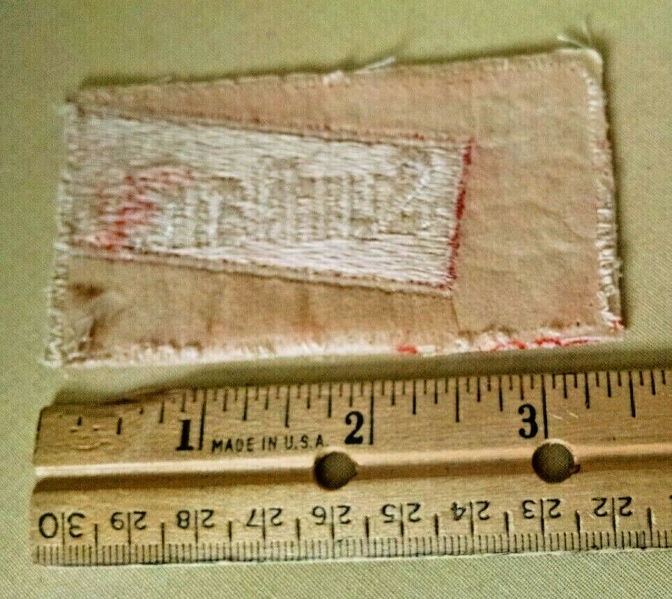 SURFLAN PATCH HERBICIDE RECTANGULAR RED WHITE LETTERS NO TRIM VINTAGE USED .