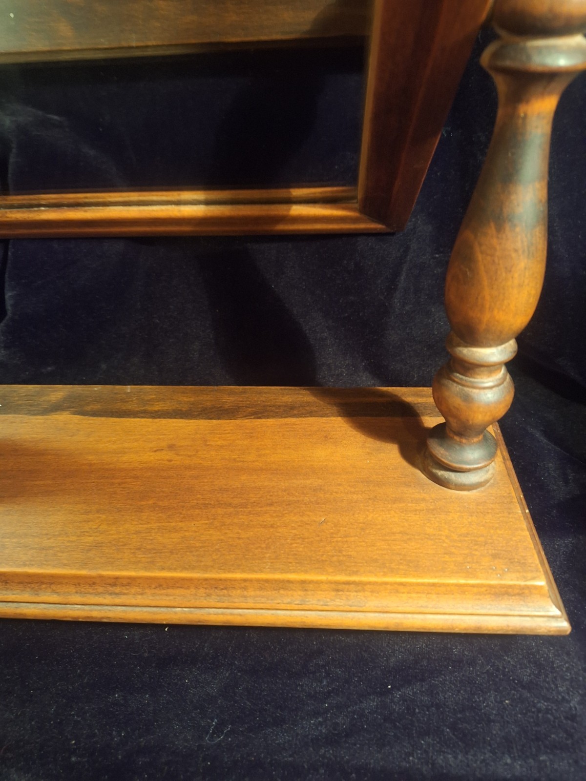 Antique Wood Tabletop Vanity Dressing Table Swivel Mirror by Schulze & Van Stee