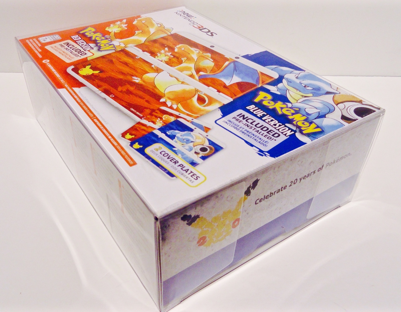 1 Box Protector For POKEMON NINTENDO 3DS 20th ANNIVERSARY Clear Display Case