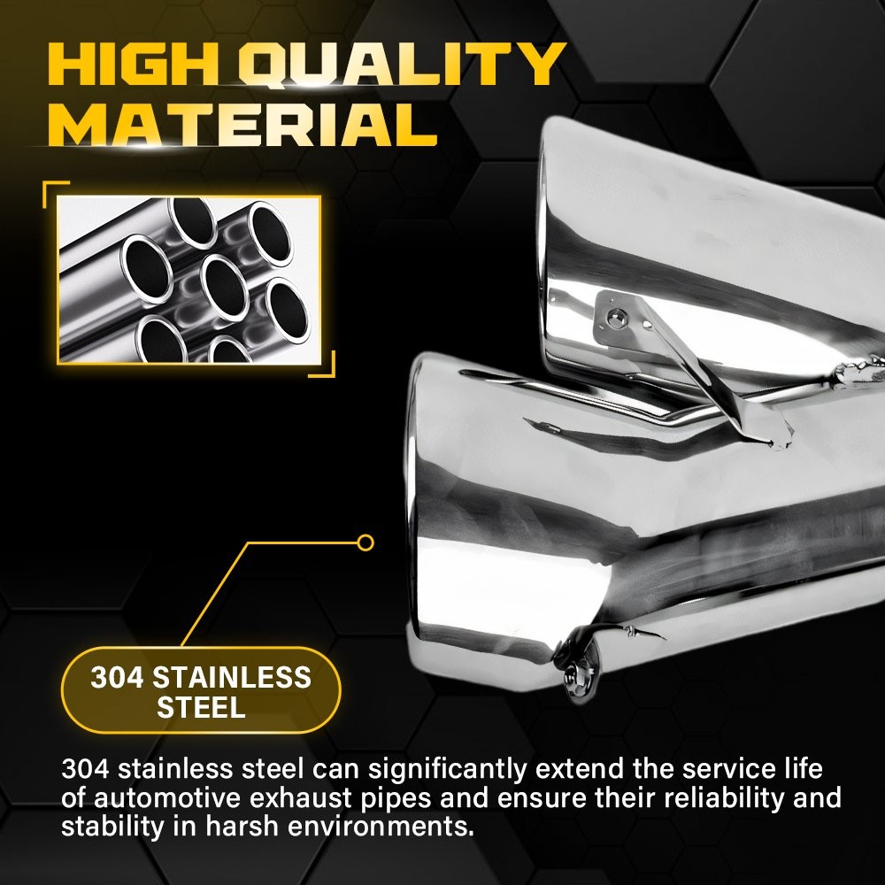 Exhaust Tip For 18-22 Honda Accord Sport Touring Akasaka Quad Tip Muffler 2X