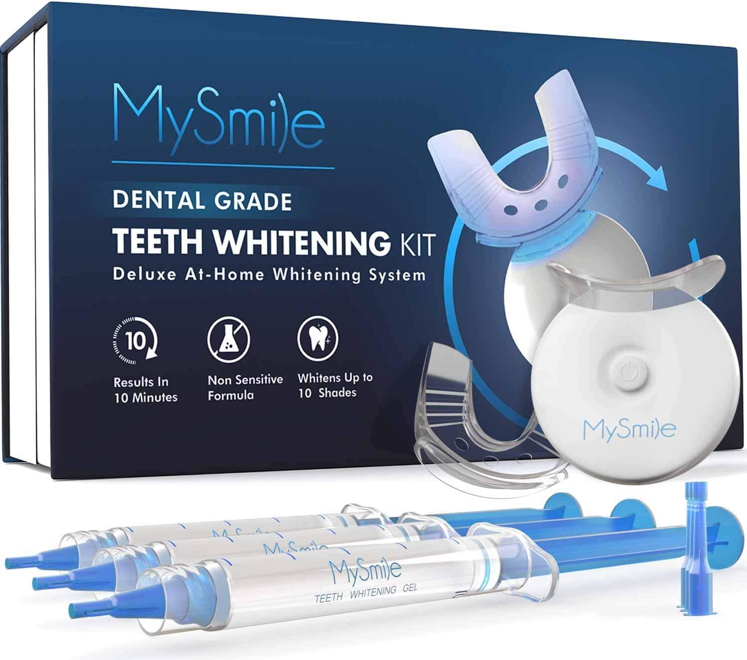 MySmile Teeth Whitening Kit with LED Light Teeth Whitener Carbamide Peroxide Gel