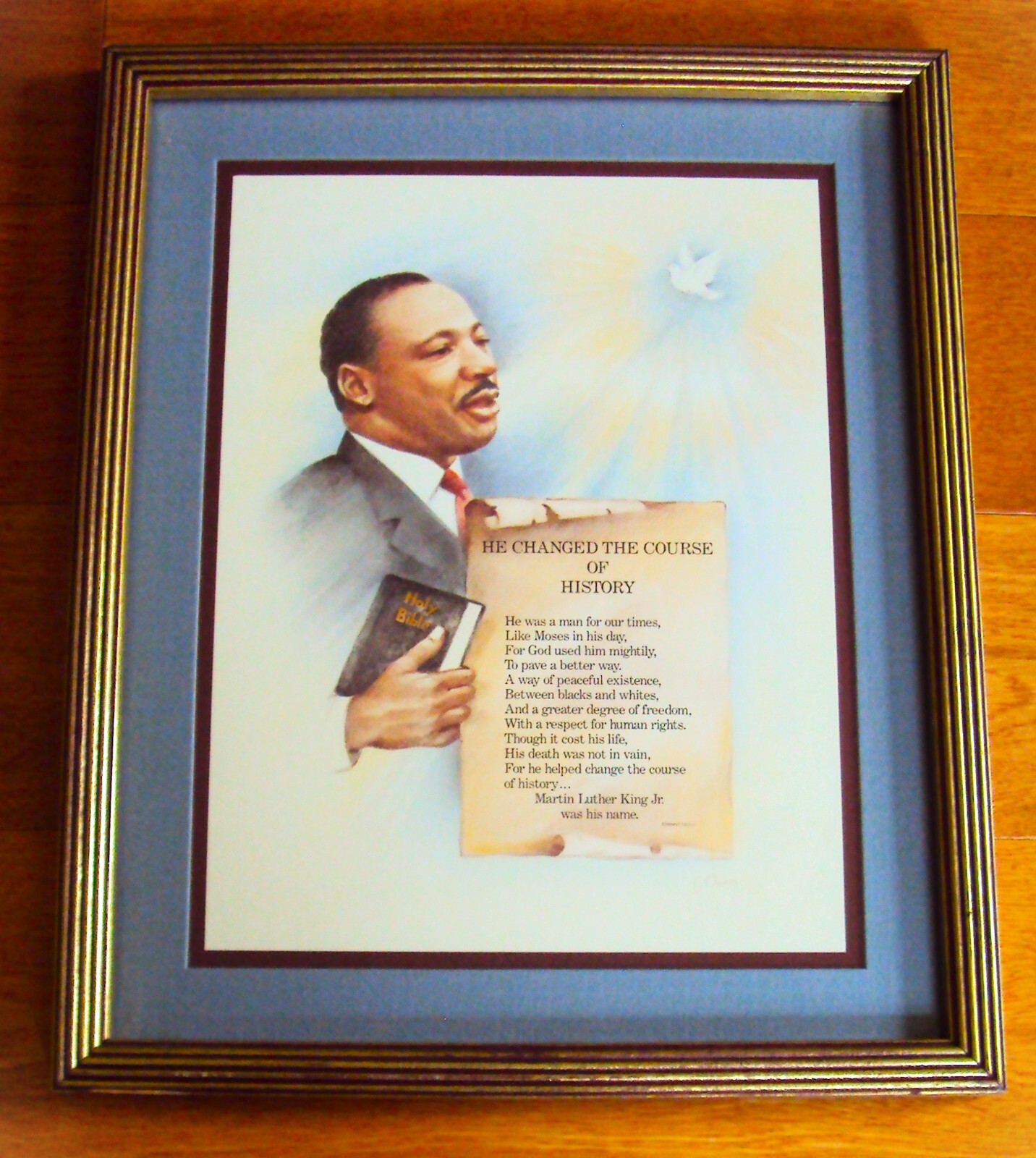 VINTAGE MLK Martin Luther King CHANGED HISTORY BLACK Art African American!!