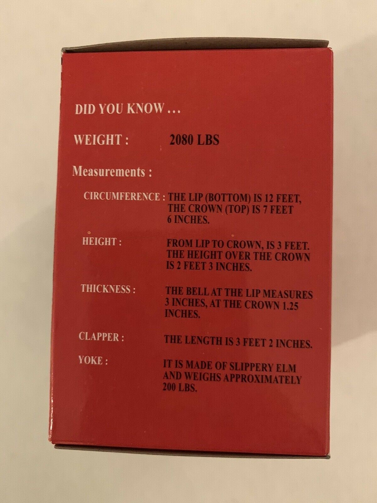 Liberty Bell on a metal stand