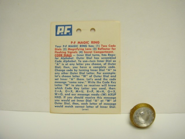 PF FLYERS Premium Jonny Quest Secret Compartment Decoder Ring Card & Banners