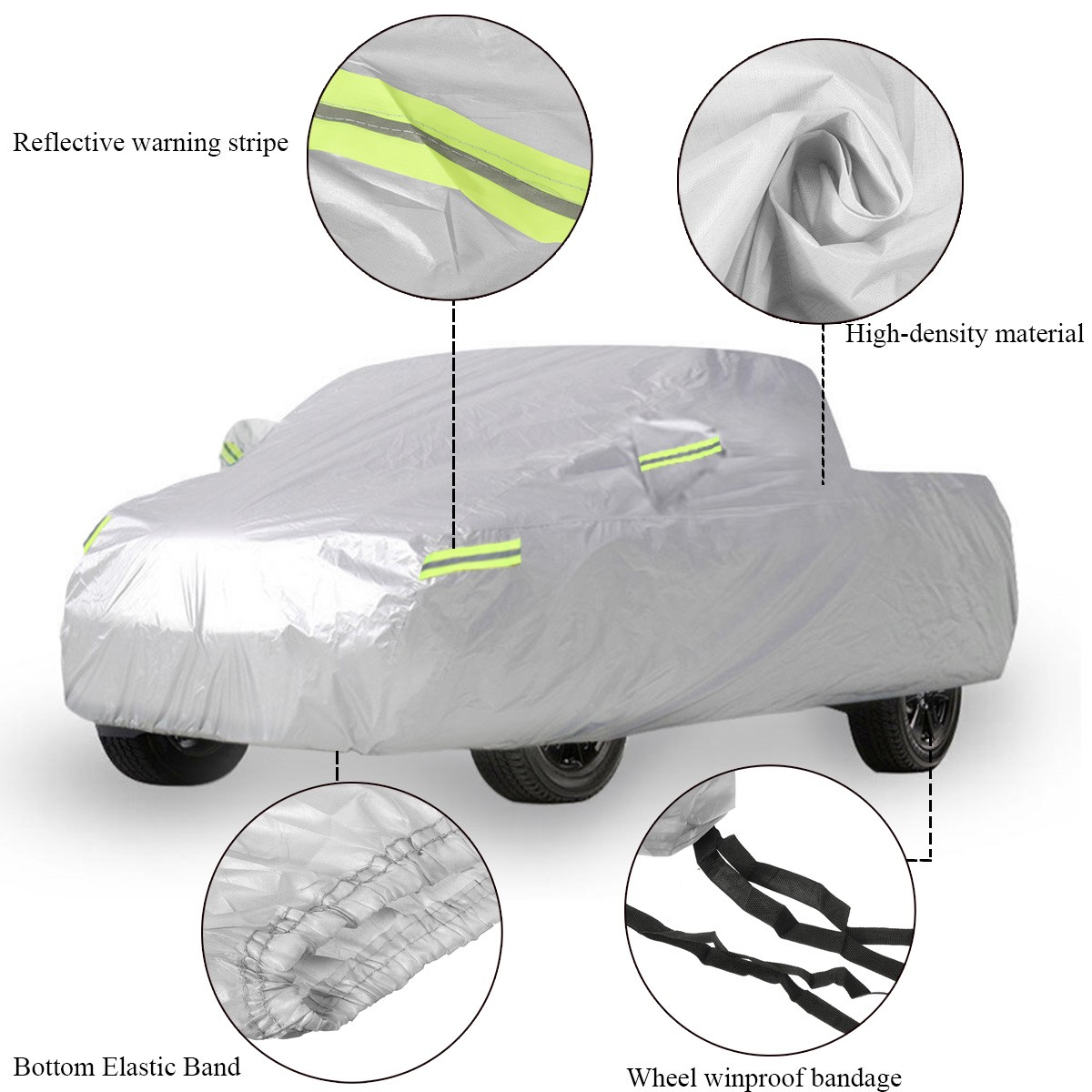 For Toyota Tacoma Pickup Truck Cover Waterproof UV Rain Dust Outdoor Protection