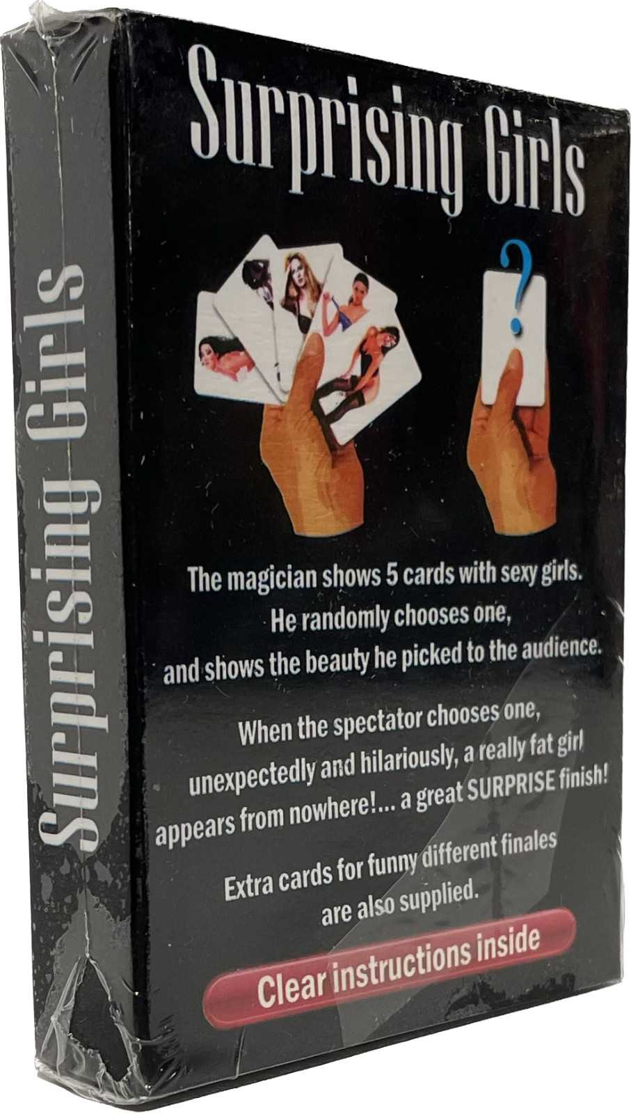 Funny SURPRISING GIRLS Comedy Poker Card Pocket Magic Trick Adult Gag Fat Pick A