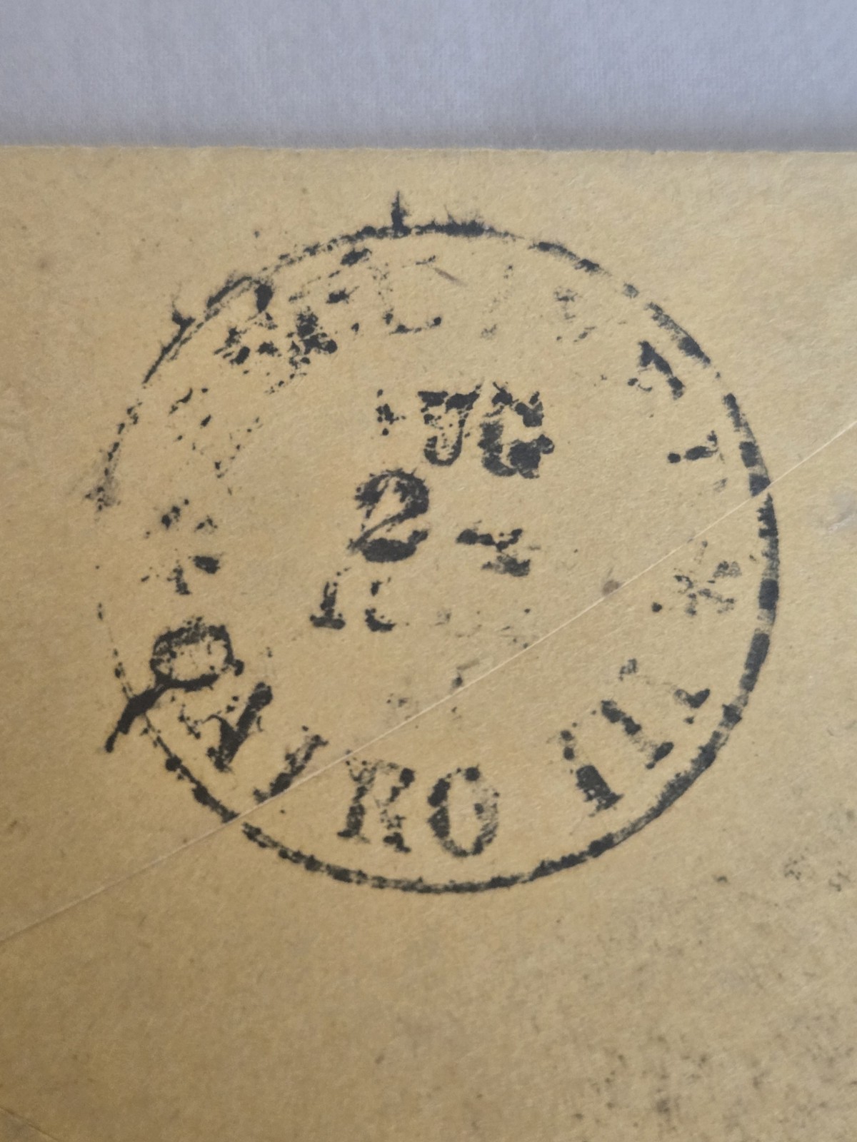 Civil War envelope ONLY Postmark Memphis & Cairo, Ill w/ Red Seal Aug 24, 1862