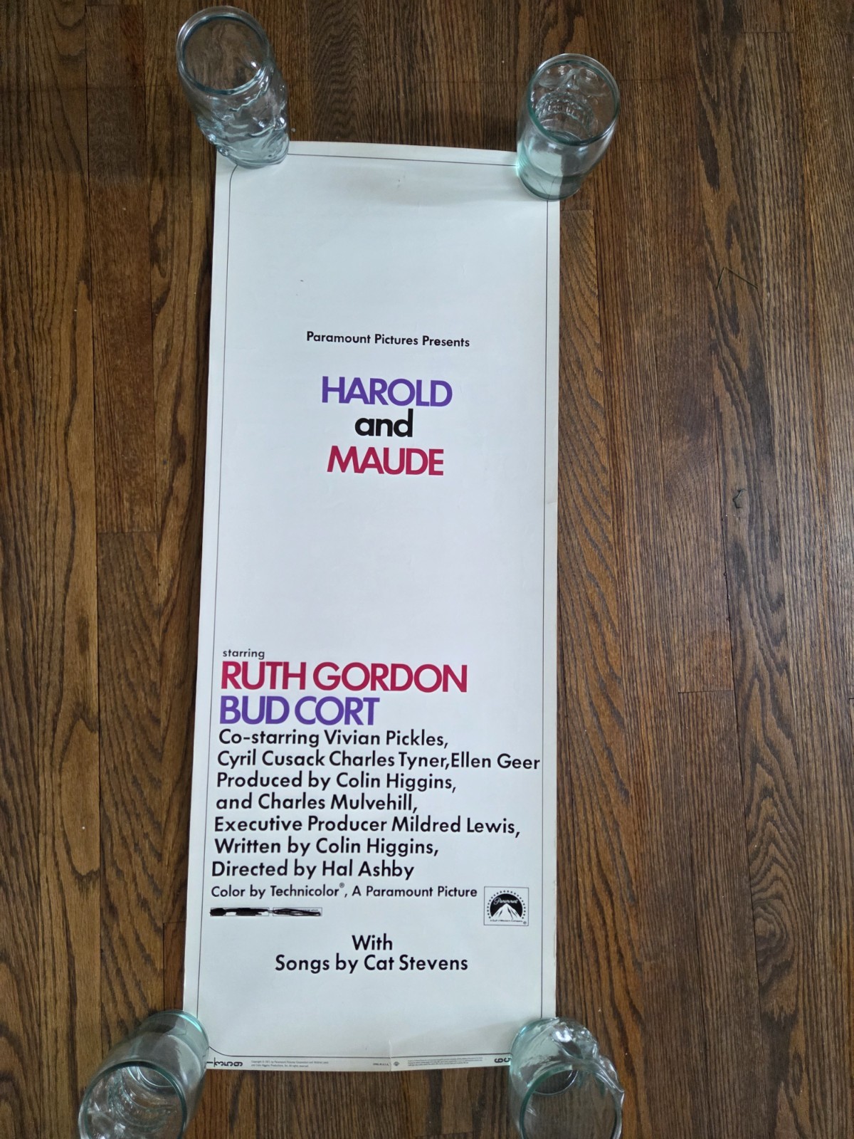 Harold And Maude Original Movie Insert Poster