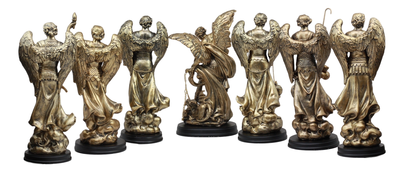 Ebros Set of 7 Archangel of The Angelic Council Statue 8"H Michael Gabriel Etc