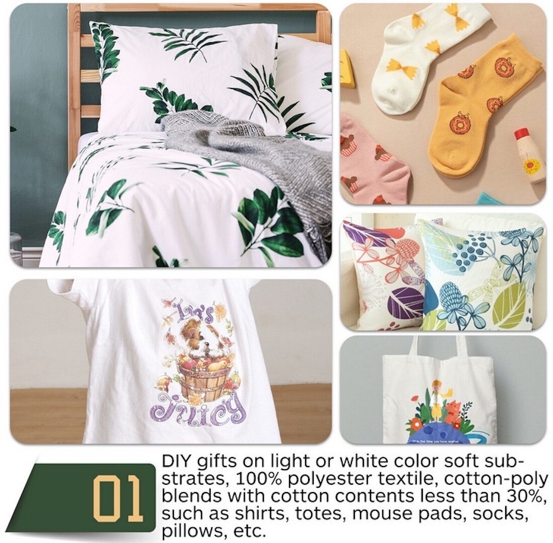 Dye Sublimation Transfer Paper SUBLIPAPER 100 Sheets 8.5”x11” FREE DELIVERY